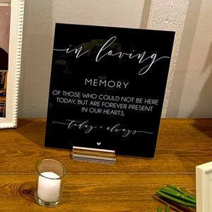 Acrylic wedding sign